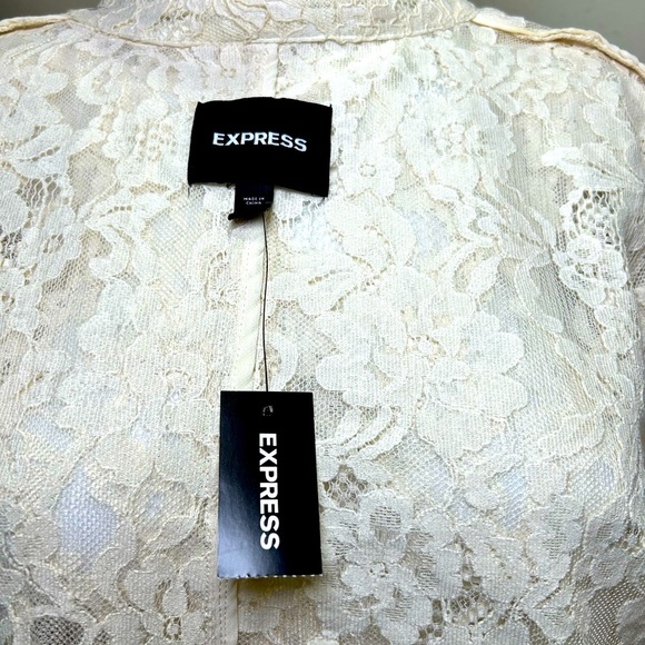 Express Lace Long Trench style Coat - Picture 8 of 10